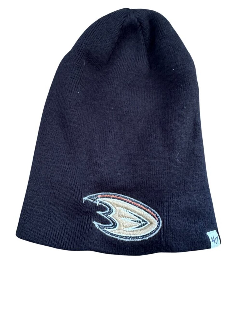 Anaheim Ducks NHL 47 Brand Black Knit Beanie Hat One Size Acrylic Logo Licensed